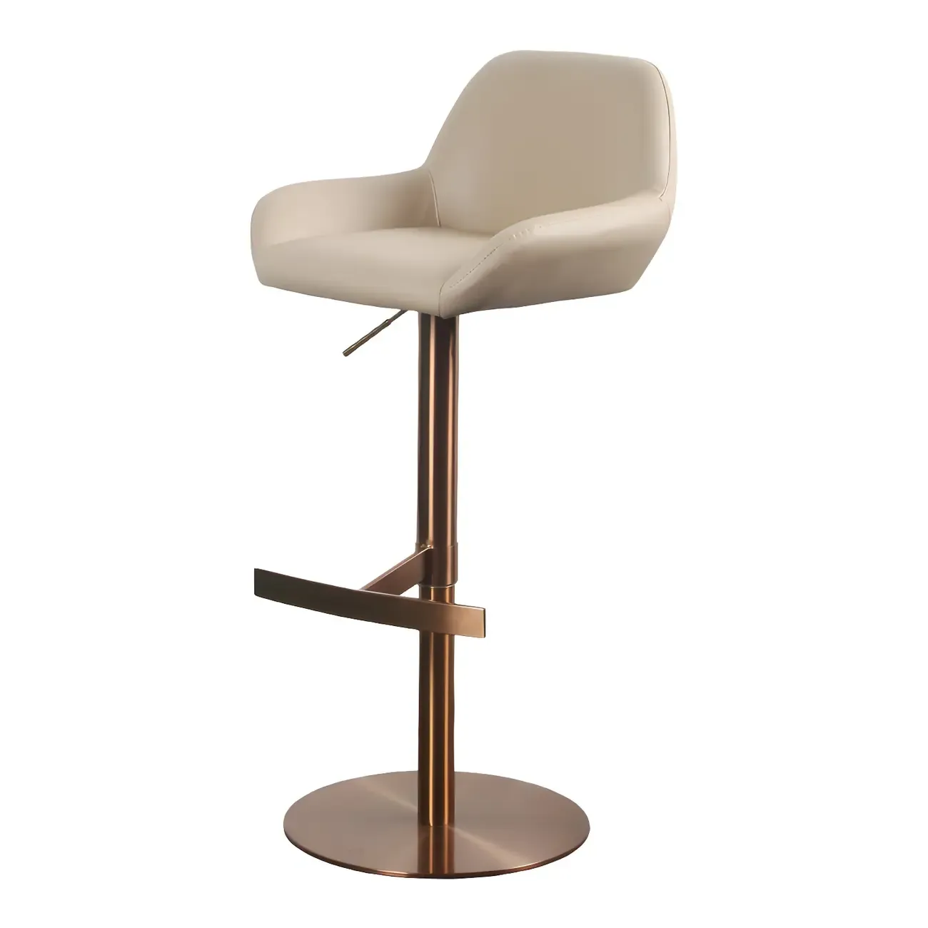 Glossy Metal Bucket Swivel Adjustable Bar Stools Image - 21