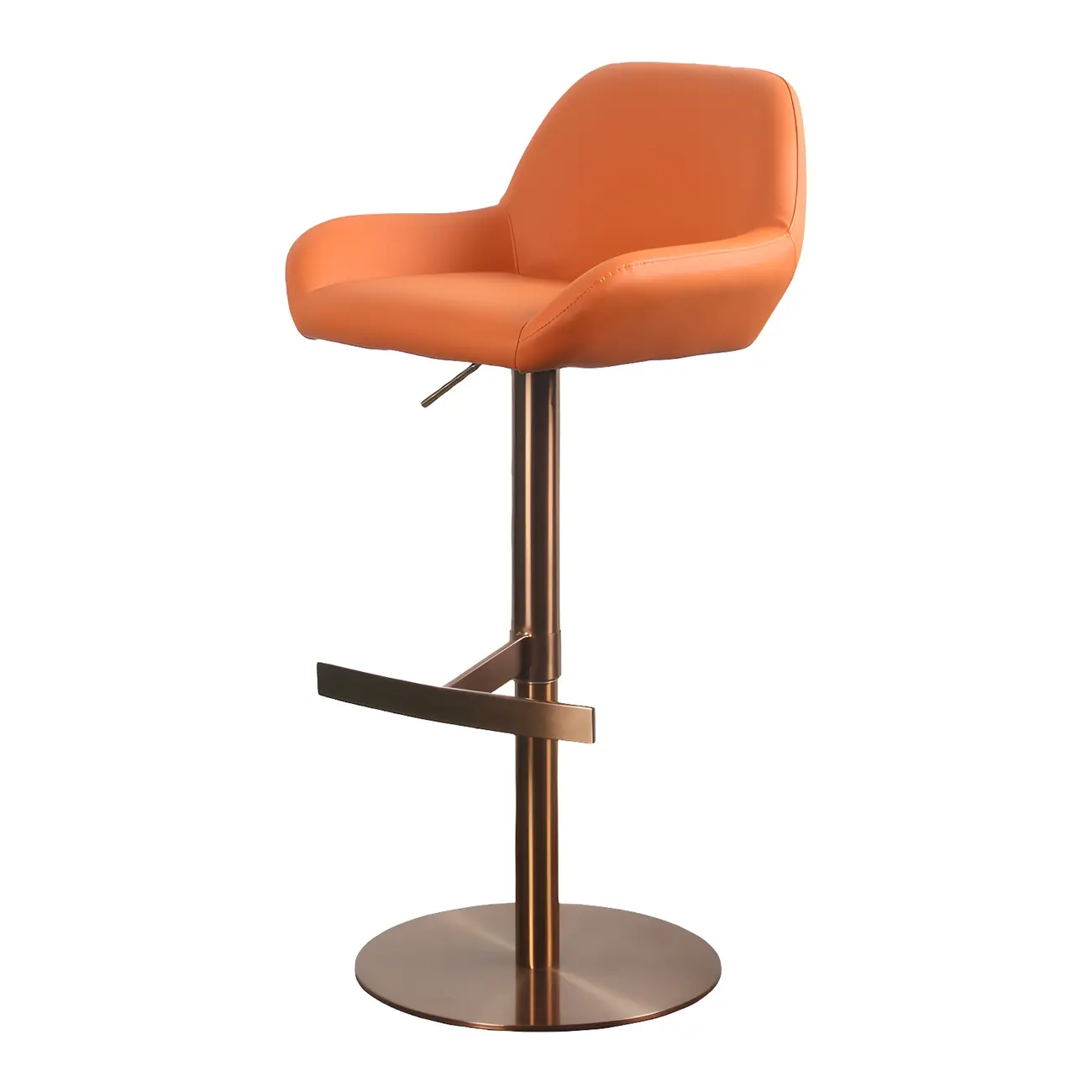 Glossy Metal Bucket Swivel Adjustable Bar Stools Image - 27 | homeyfad