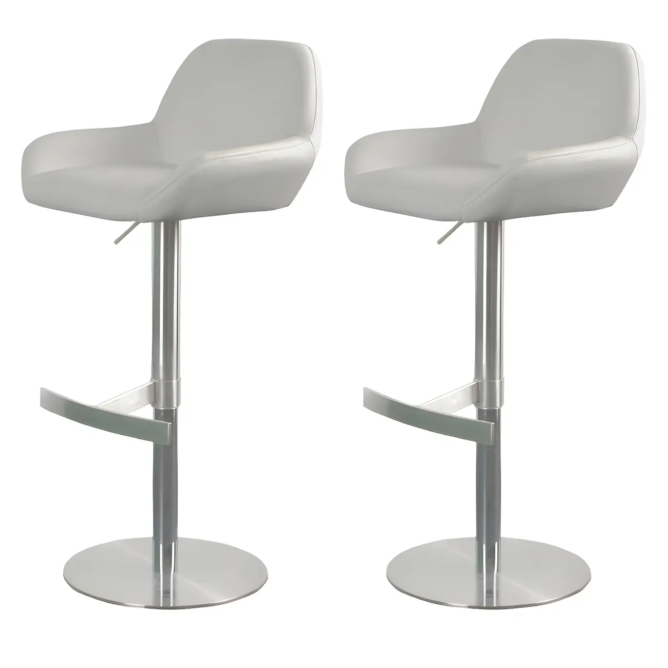 Glossy Metal Bucket Swivel Adjustable Bar Stools Image - 36 | homeyfad