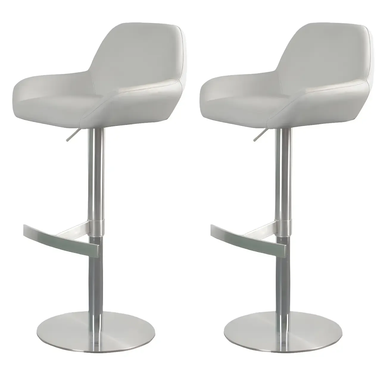 Glossy Metal Bucket Swivel Adjustable Bar Stools Image - 36