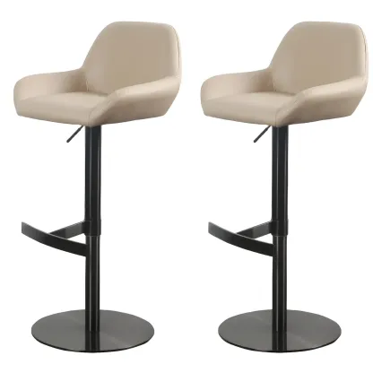 Glossy Metal Bucket Swivel Adjustable Bar Stools Image - 40