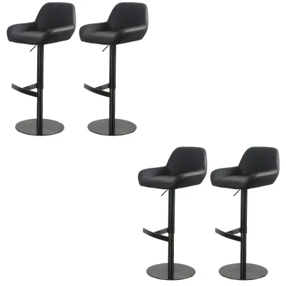 Glossy Metal Bucket Swivel Adjustable Bar Stools Image - 53