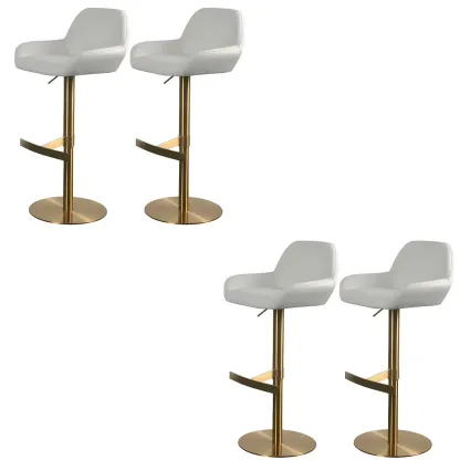 Glossy Metal Bucket Swivel Adjustable Bar Stools Image - 58