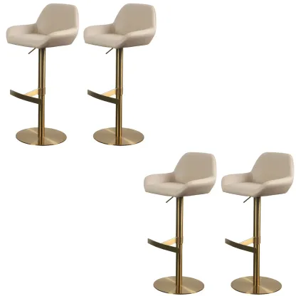 Glossy Metal Bucket Swivel Adjustable Bar Stools Image - 59