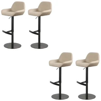 Glossy Metal Bucket Swivel Adjustable Bar Stools Image - 60