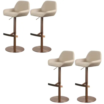 Glossy Metal Bucket Swivel Adjustable Bar Stools Image - 61