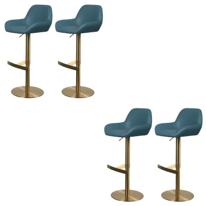 Glossy Metal Bucket Swivel Adjustable Bar Stools Image - 64