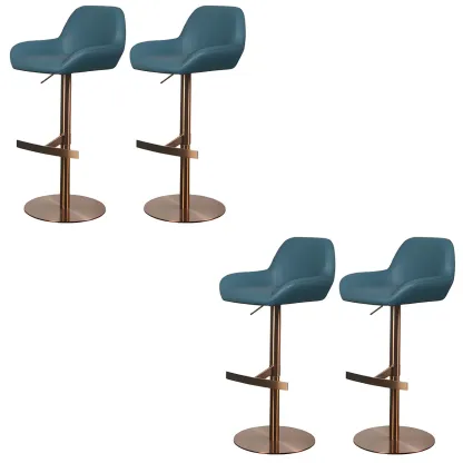 Glossy Metal Bucket Swivel Adjustable Bar Stools Image - 66