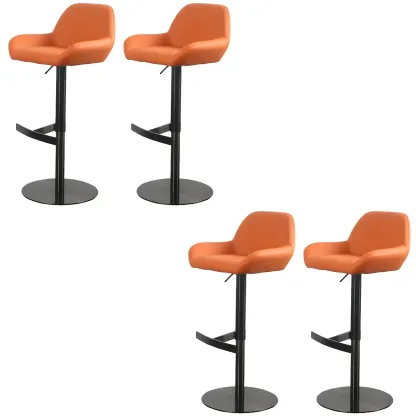 Glossy Metal Bucket Swivel Adjustable Bar Stools Image - 70