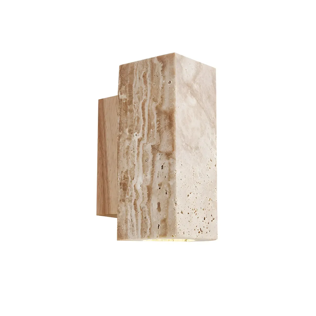 Minimalist Beige Marble Wall Sconce for Bedroom Image - 9
