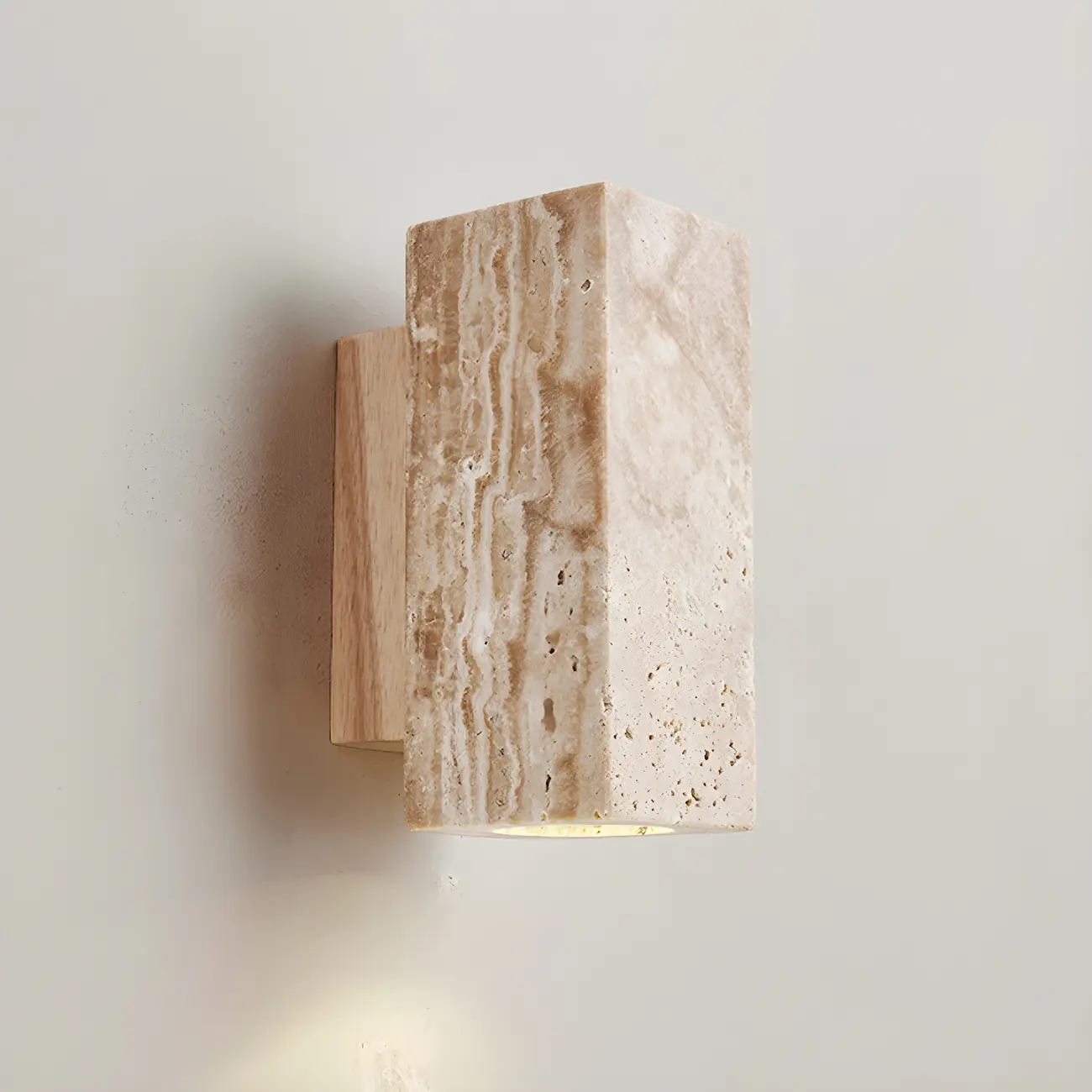 Minimalist Beige Marble Wall Sconce for Bedroom Image - 14 | homeyfad