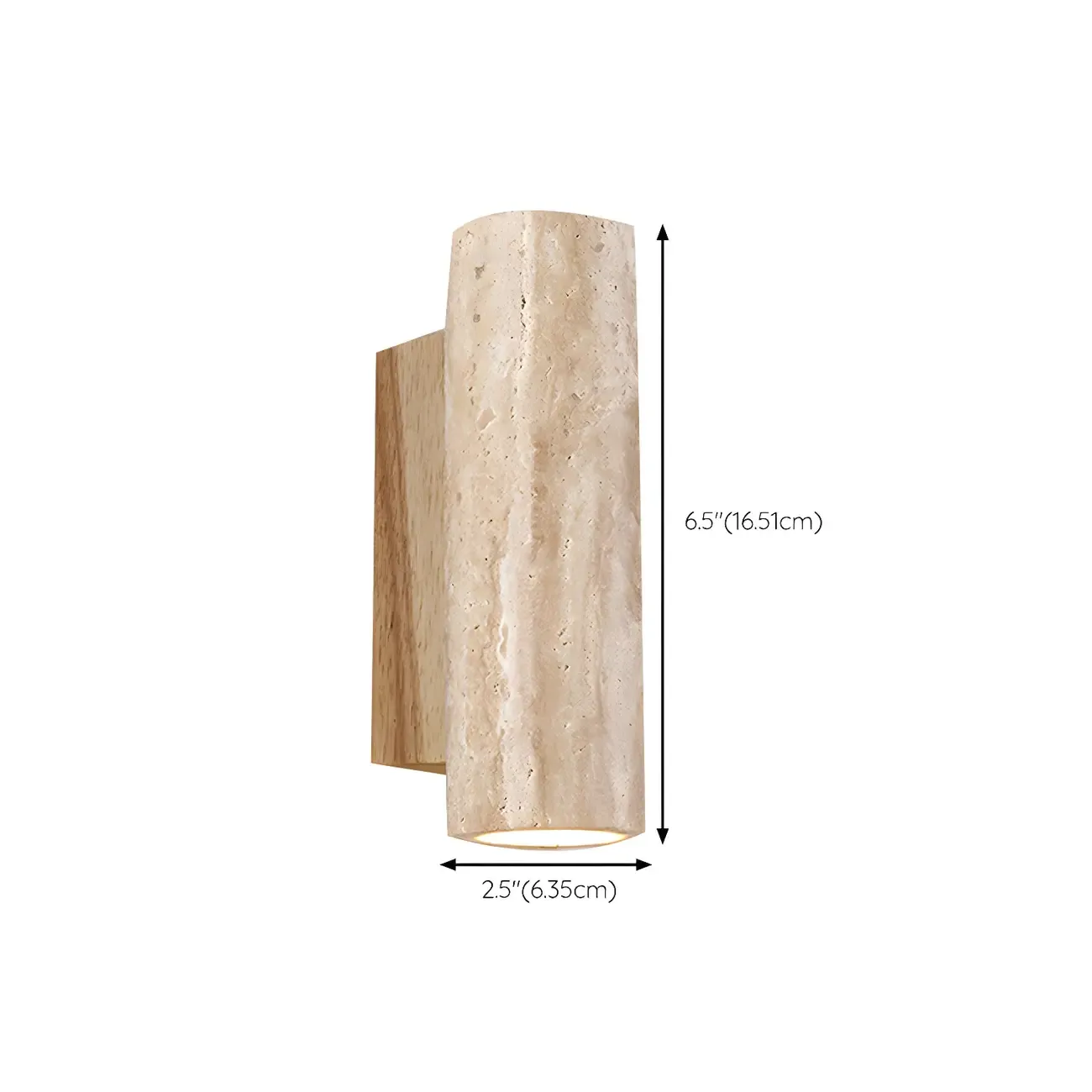 Minimalist Beige Marble Wall Sconce for Bedroom Image - 20