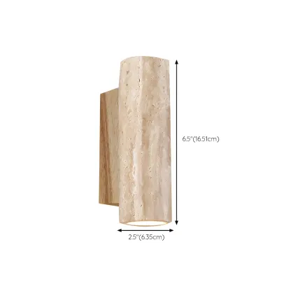 Minimalist Beige Marble Wall Sconce for Bedroom Image - 20