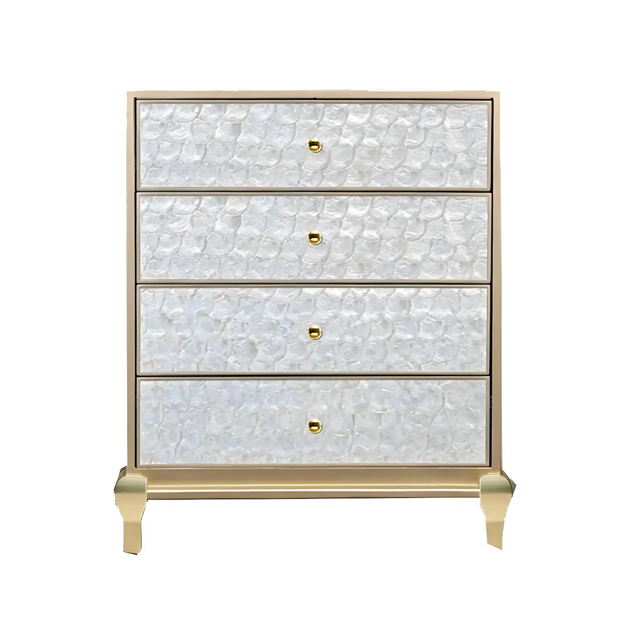 Luxurious Wooden Dresser with 5 Drawers for Bedroom Image - 5 | homeyfad