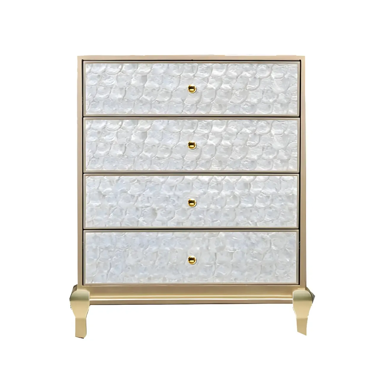 Luxurious Wooden Dresser with 5 Drawers for Bedroom Image - 5