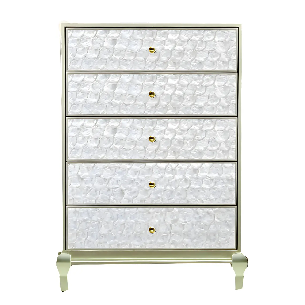 Luxurious Wooden Dresser with 5 Drawers for Bedroom Image - 9 | homeyfad