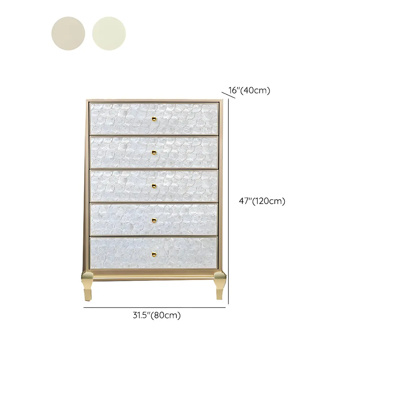 Luxurious Wooden Dresser with 5 Drawers for Bedroom Image - 15 | homeyfad