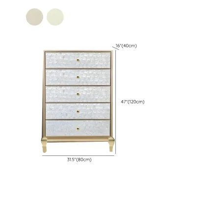 Luxurious Wooden Dresser with 5 Drawers for Bedroom Image - 15
