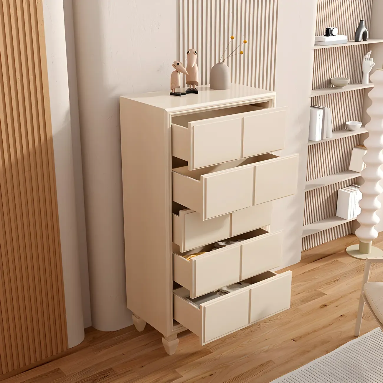 Modern White Wooden Dressers & Chests with Drawers Image - 1