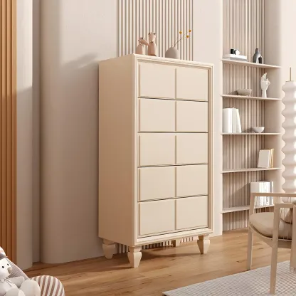 Modern White Wooden Dressers & Chests with Drawers Image - 6