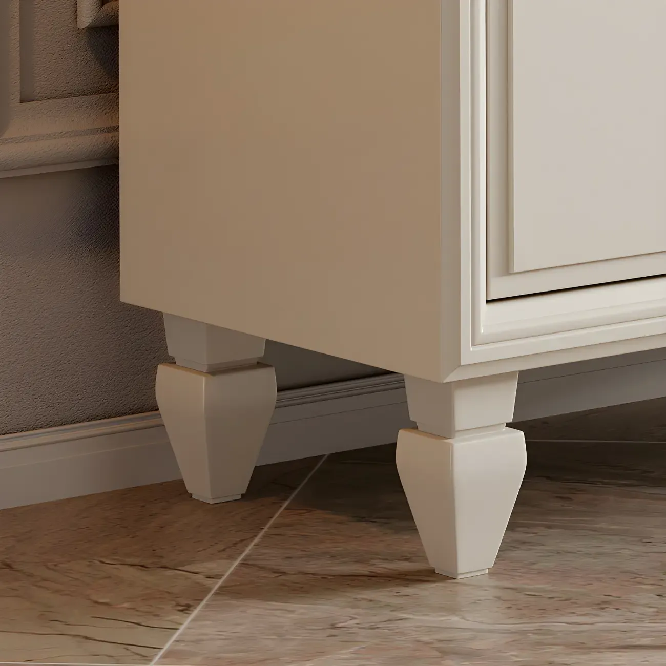 Modern White Wooden Dressers & Chests with Drawers Image - 9
