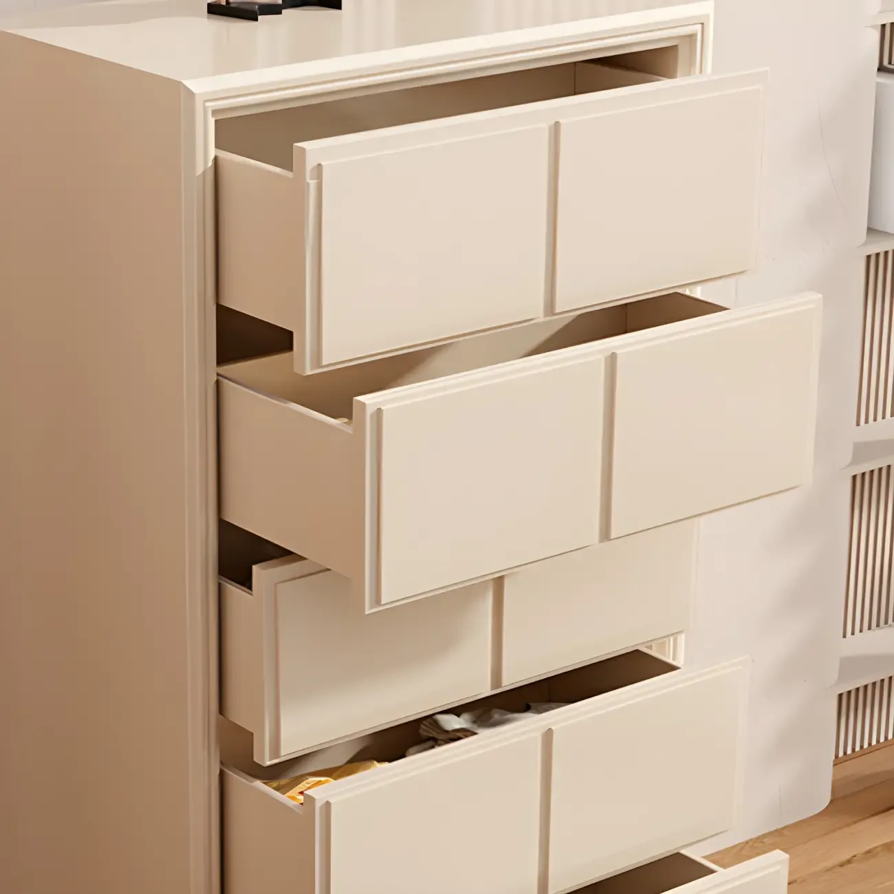 Modern White Wooden Dressers & Chests with Drawers Image - 10