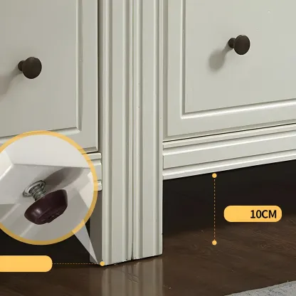 Modish White Wooden Bookcase with Glass Doors Image - 12