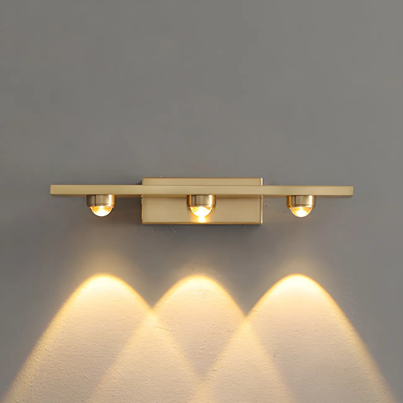 Modern Solid Brass Vanity Light with Metal Shade for Bathroom Image - 3 | homeyfad
