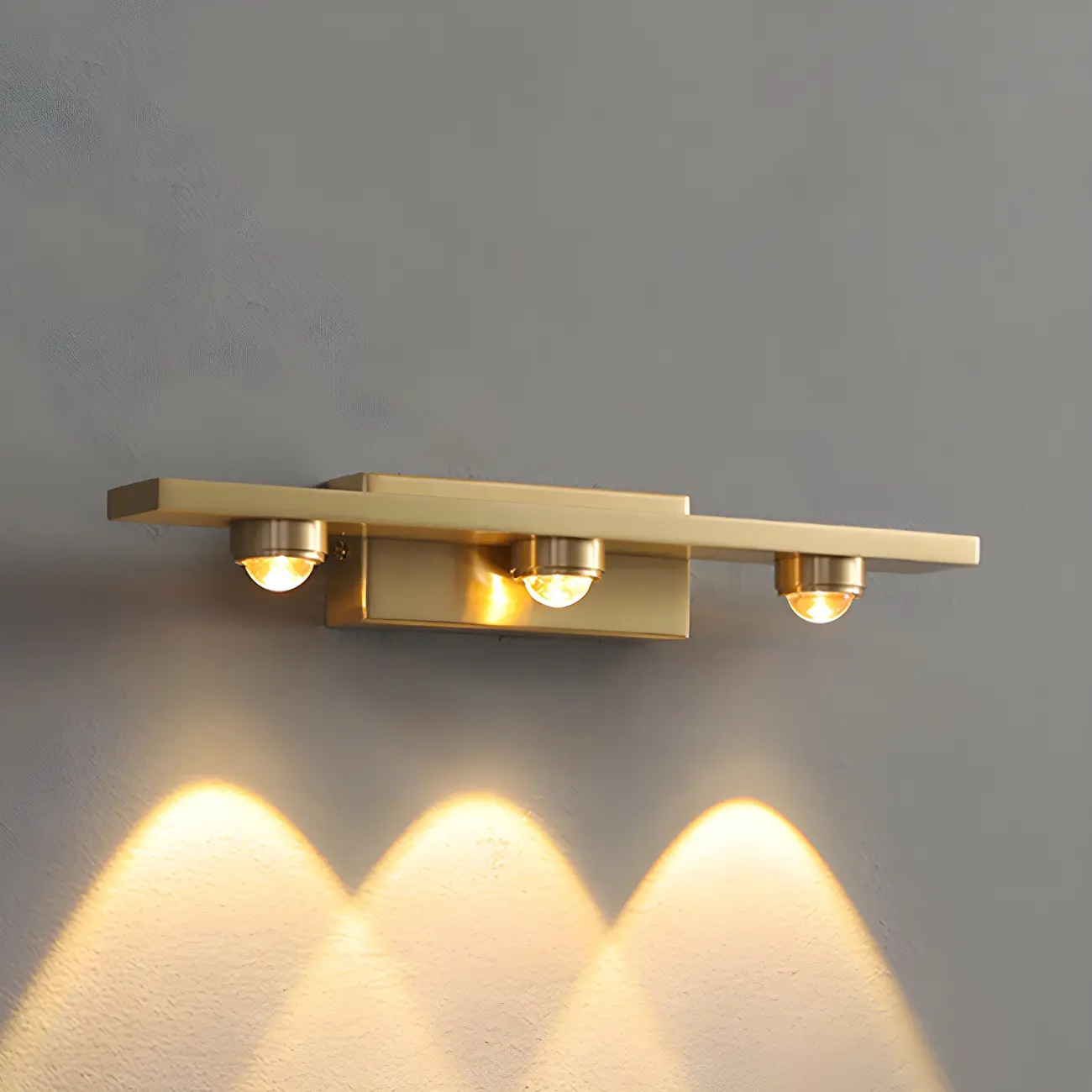 Modern Solid Brass Vanity Light with Metal Shade for Bathroom Image - 11 | homeyfad
