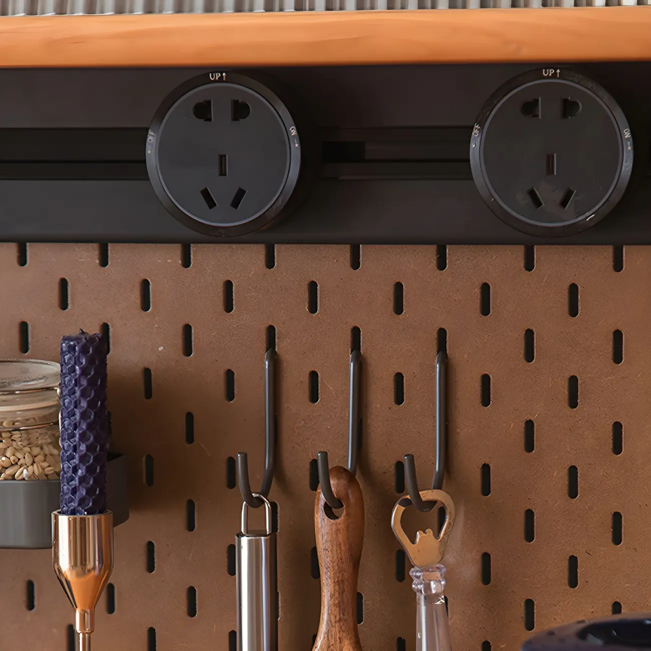 Glam Wooden Display Cabinet with Sliding Doors for Dining Room Image - 14 | homeyfad