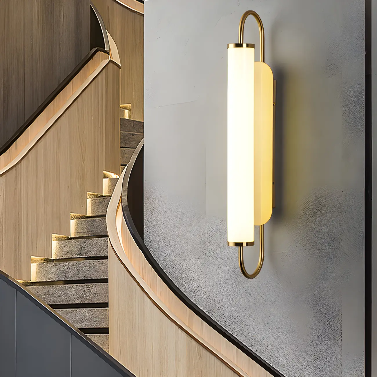 Modern Gold LED Tube Vanity Light for Bathroom Image - 5 | homeyfad