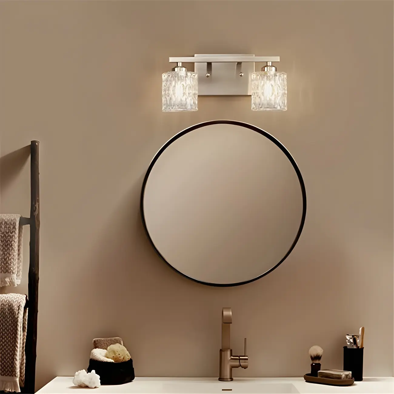 Modern Silver Glass Vanity Lighting for Bathroom Image - 13 | homeyfad