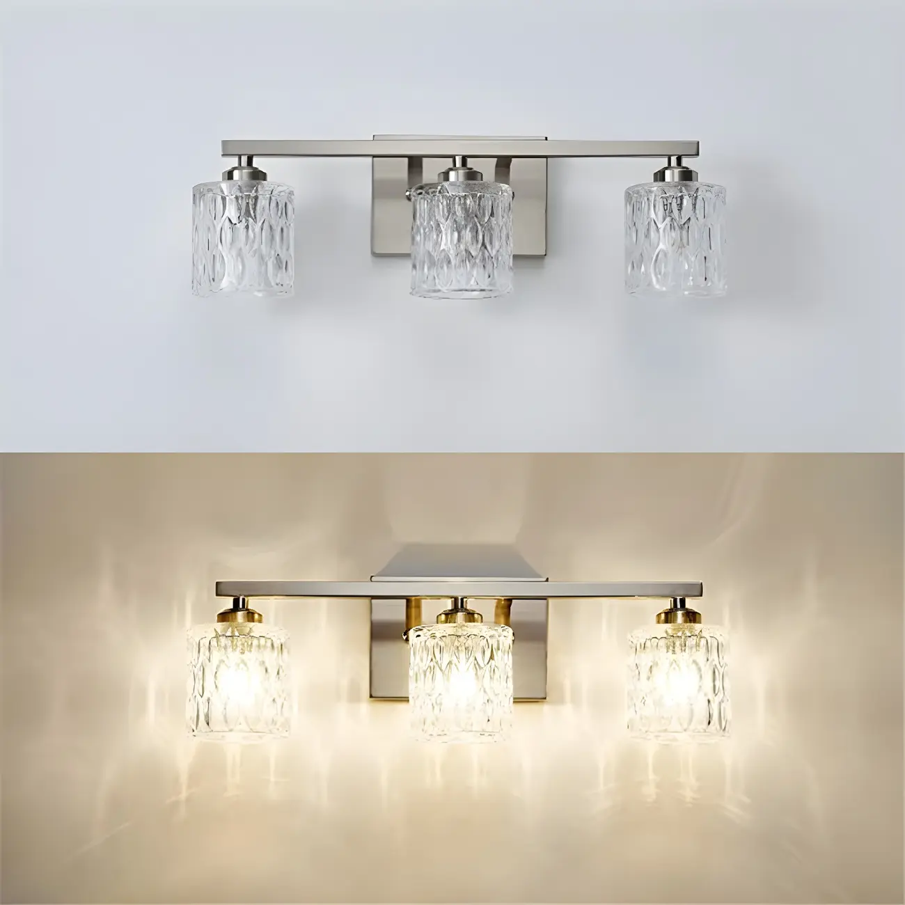 Modern Silver Glass Vanity Lighting for Bathroom Image - 10 | homeyfad
