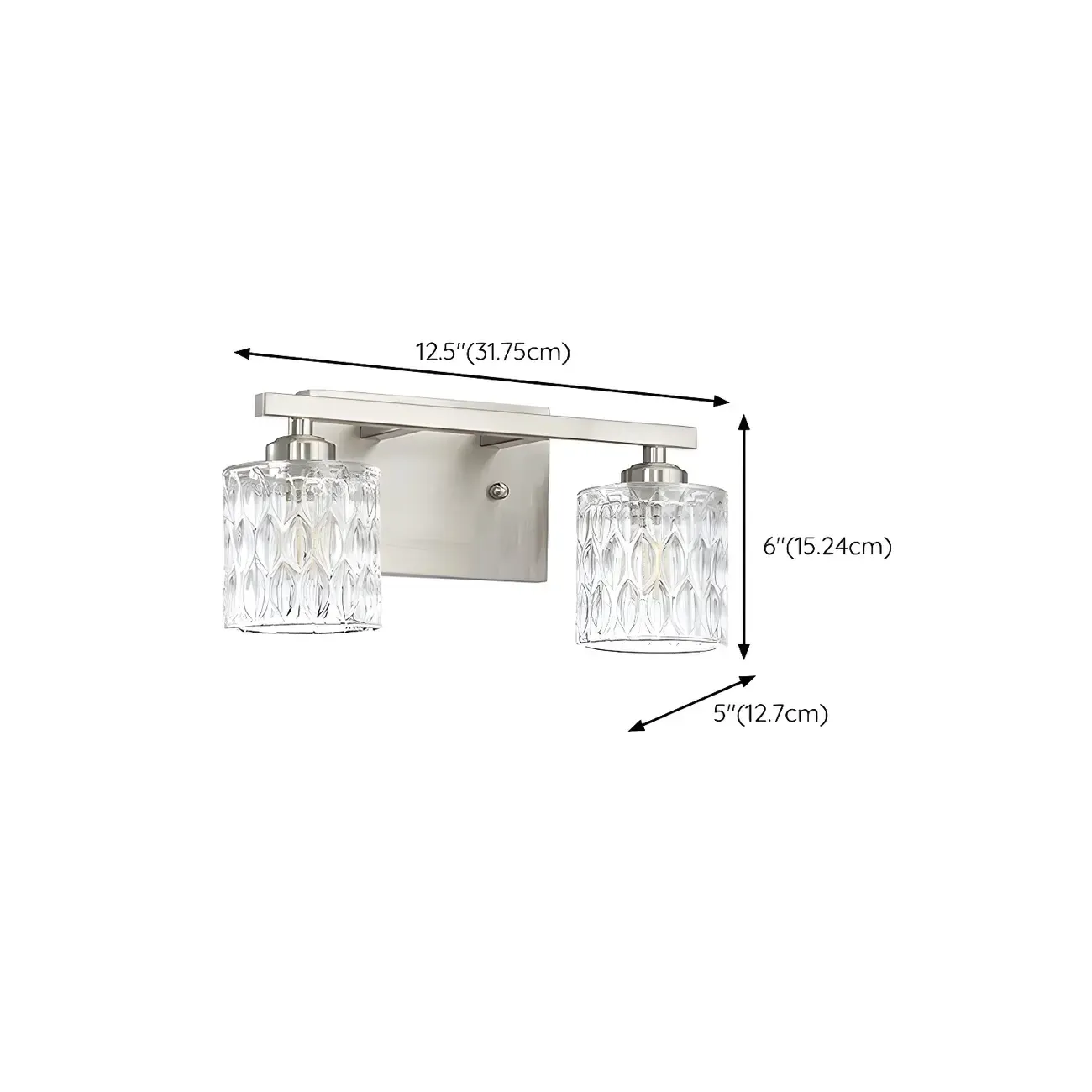 Modern Silver Glass Vanity Lighting for Bathroom #size