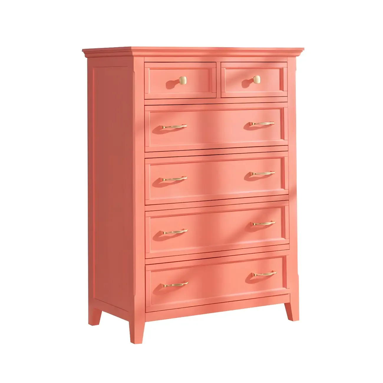 Elegant Wooden Dresser in Green Color with Storage Image - 7