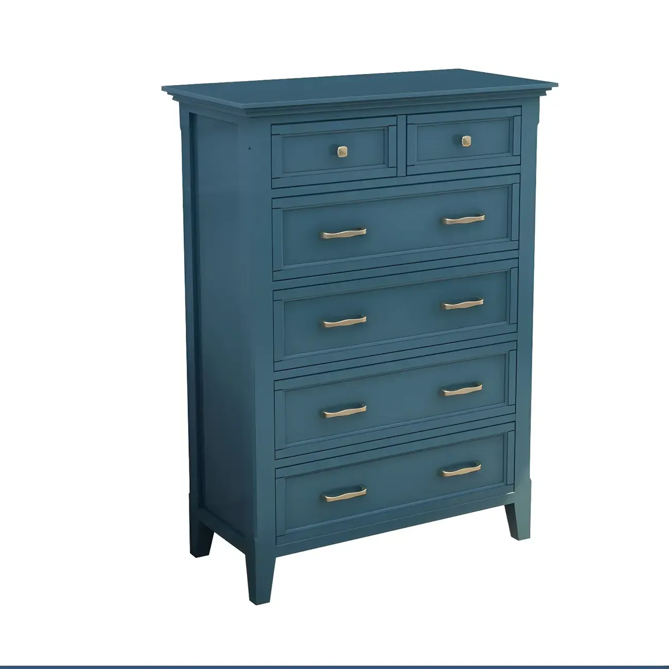 Elegant Wooden Dresser in Green Color with Storage Image - 11