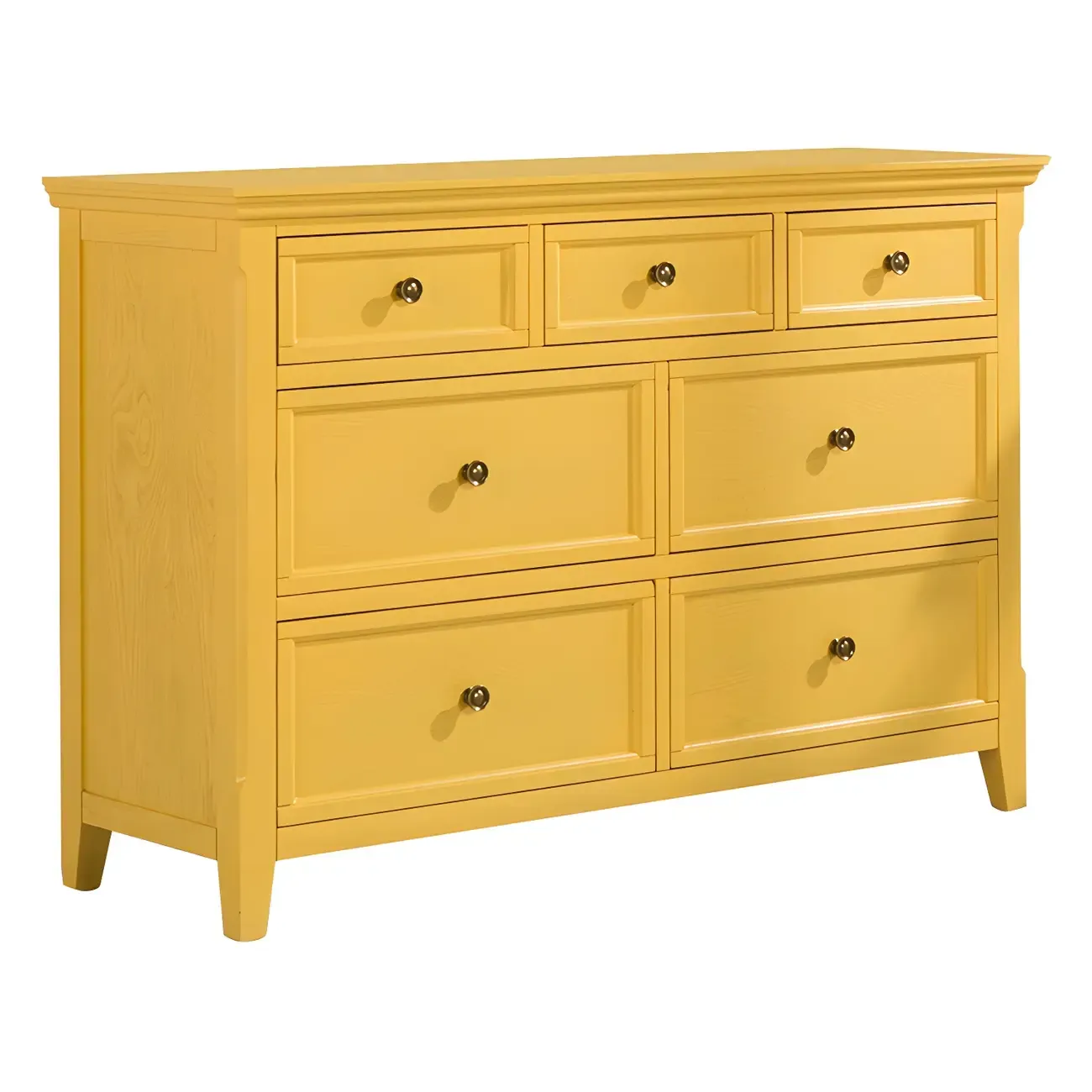Elegant Wooden Dresser in Green Color with Storage Image - 13