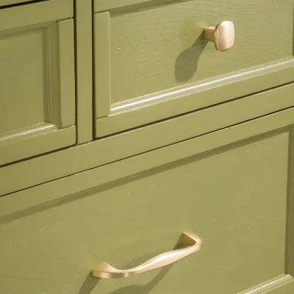 Elegant Wooden Dresser in Green Color with Storage Image - 14
