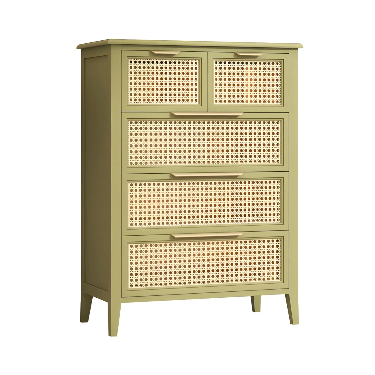 Elegant Wooden Dresser in Green Color with Storage Image - 17 | homeyfad