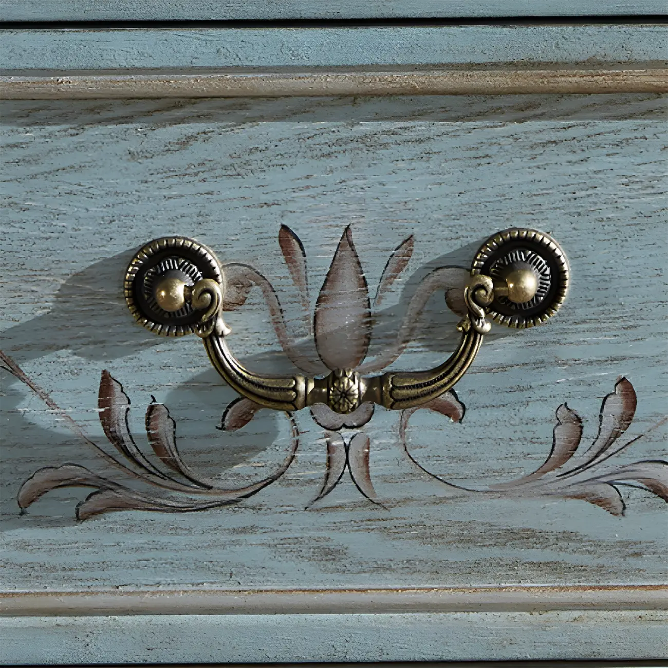 Traditional Blue Wooden Dresser with Drawers for Bedroom Image - 11 | homeyfad