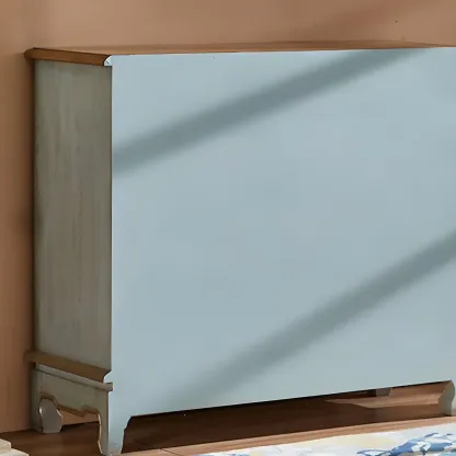 Traditional Blue Wooden Dresser with Drawers for Bedroom Image - 12