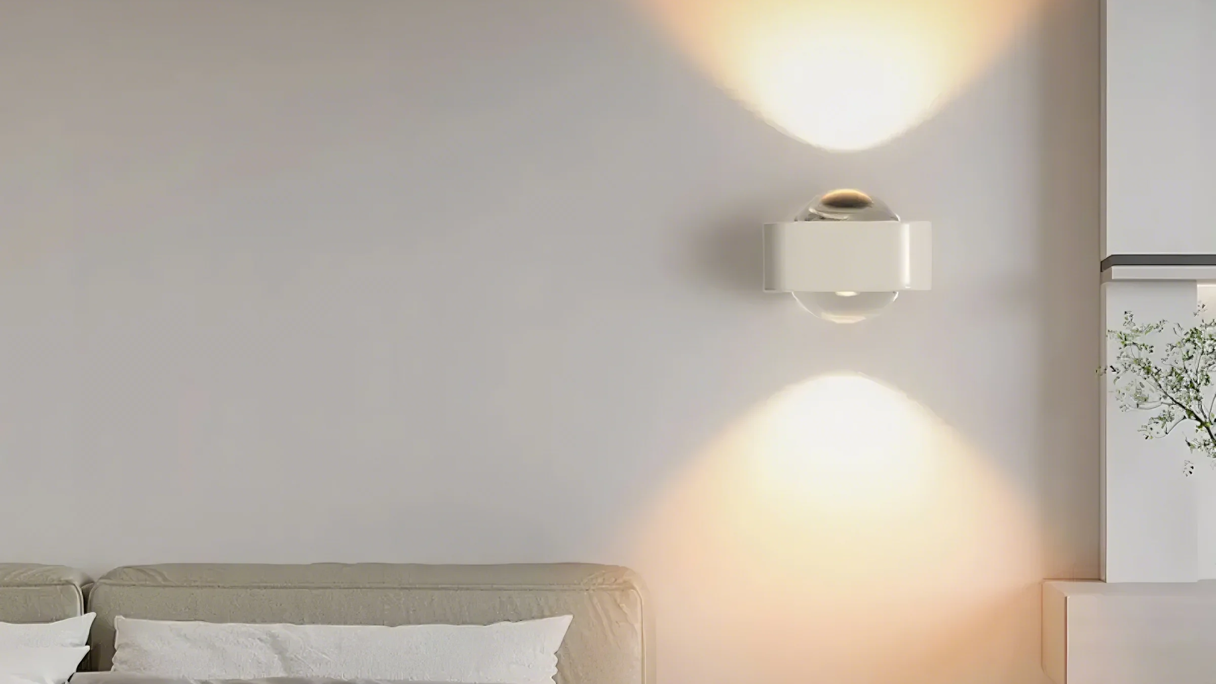 Dimmable Up & Down LED Wall Sconce for Bedroom Lighting 
