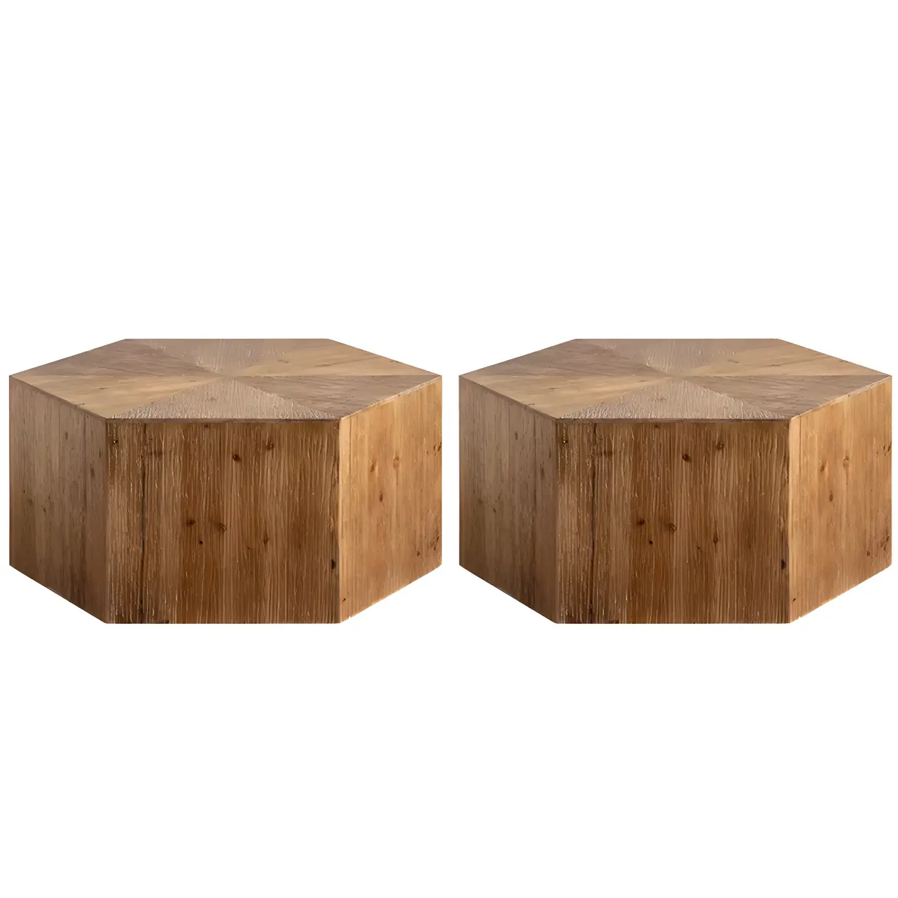 Rustic Square Distressed Wood Side Table with Open Storage Image - 18 | homeyfad