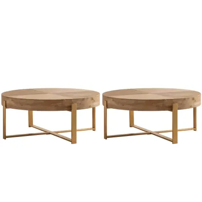 Rustic Square Distressed Wood Side Table with Open Storage Image - 20