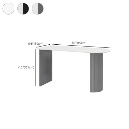 Modern White Free Form Wood Ribbed Metal Bar Tables Image - 12