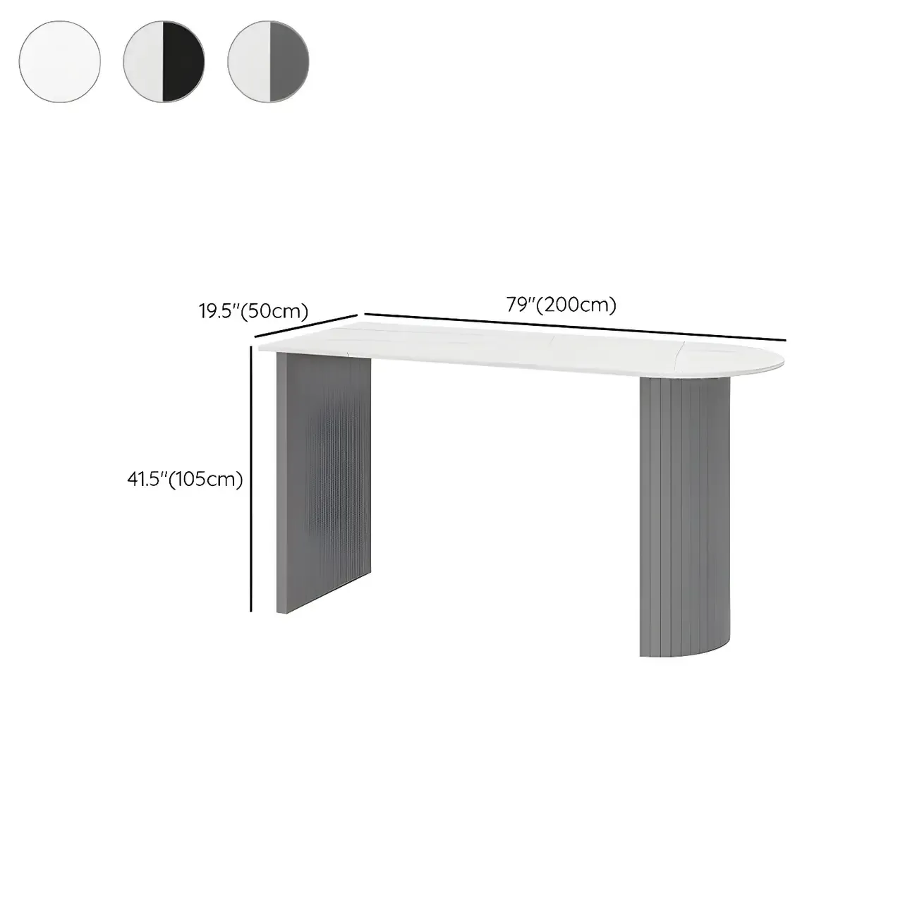 Modern White Free Form Wood Ribbed Metal Bar Tables Image - 14