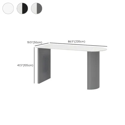 Modern White Free Form Wood Ribbed Metal Bar Tables Image - 15