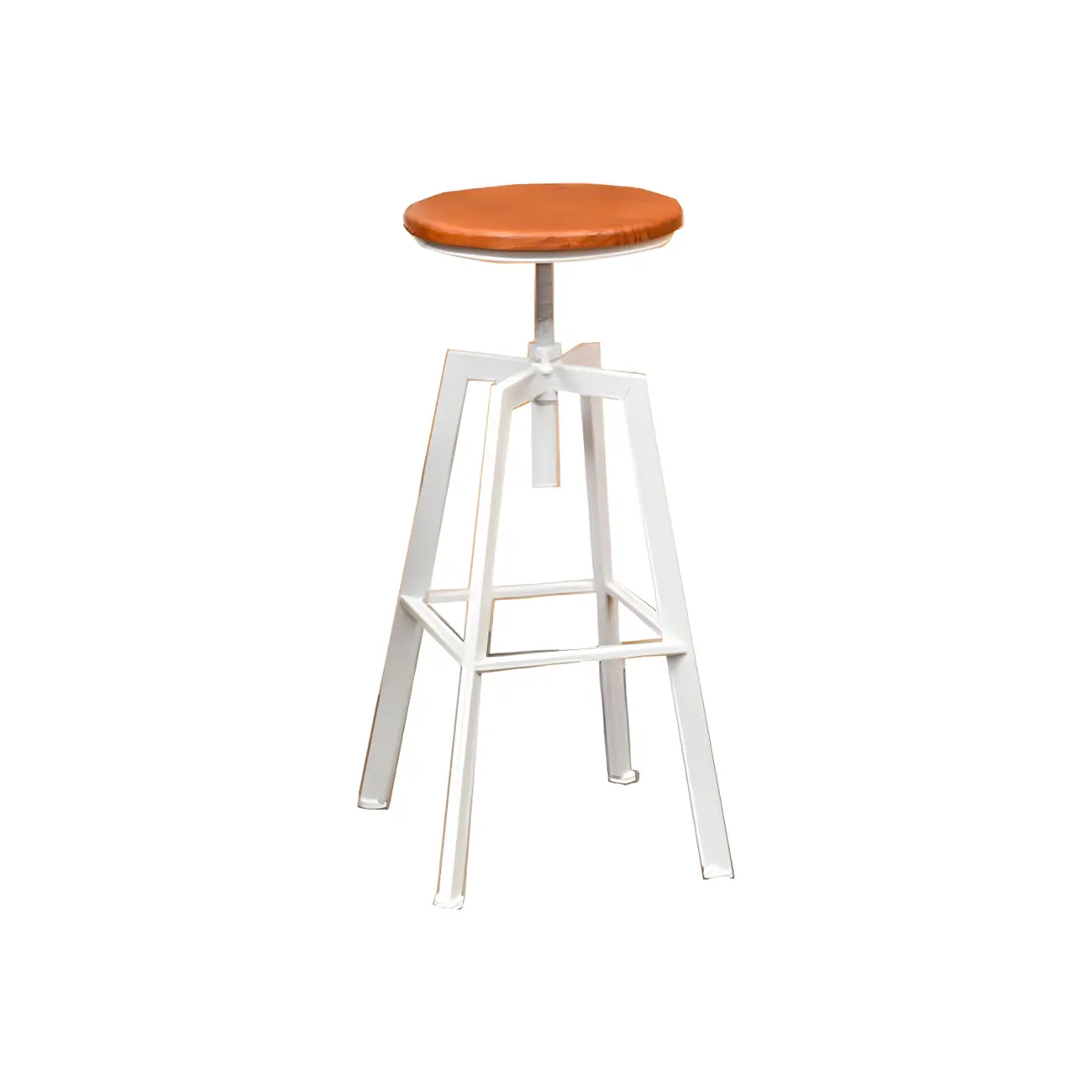 Industrial Metal Adjustable Bar Stools with Footrest for Kitchen Image - 11 | homeyfad