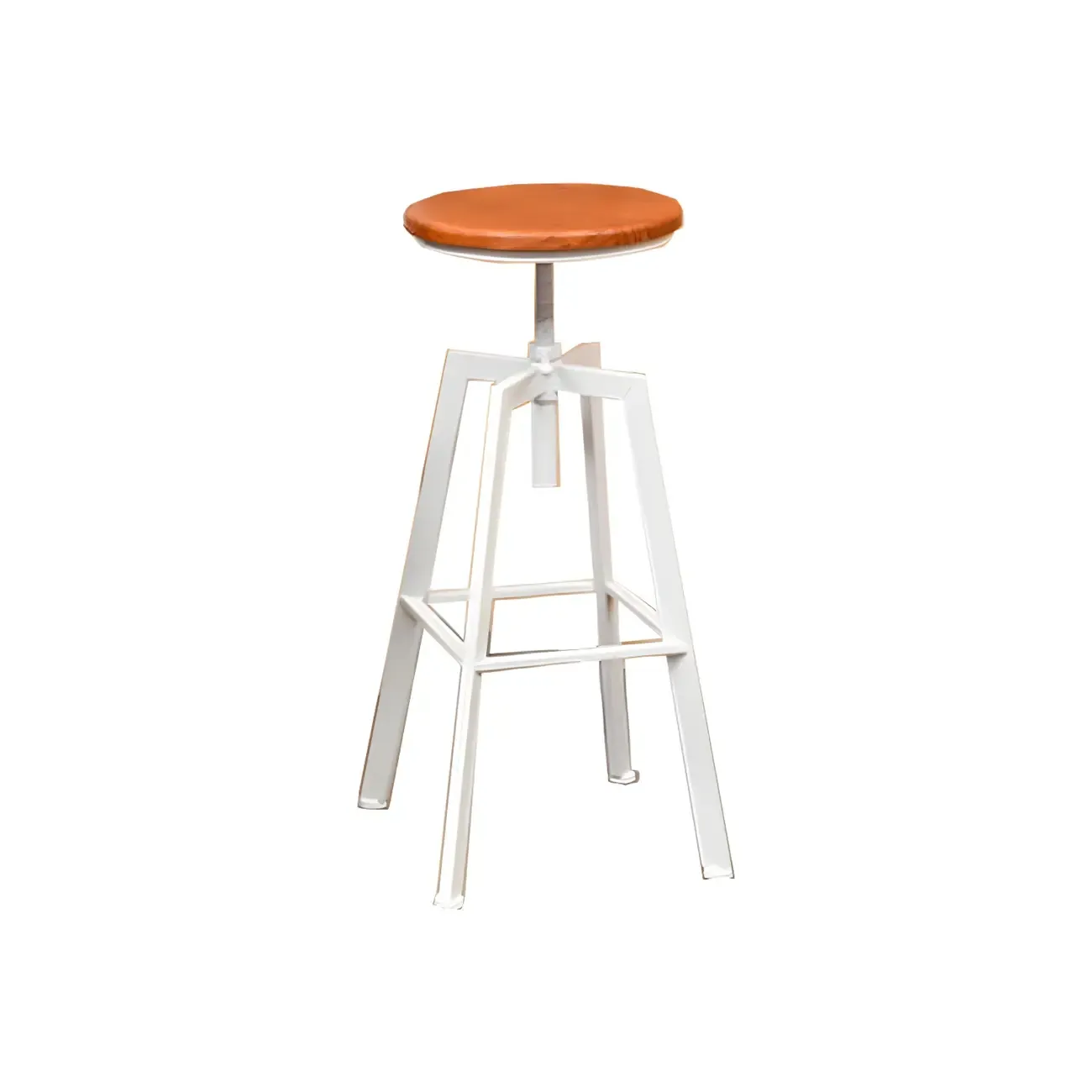 Industrial Metal Adjustable Bar Stools with Footrest for Kitchen Image - 11
