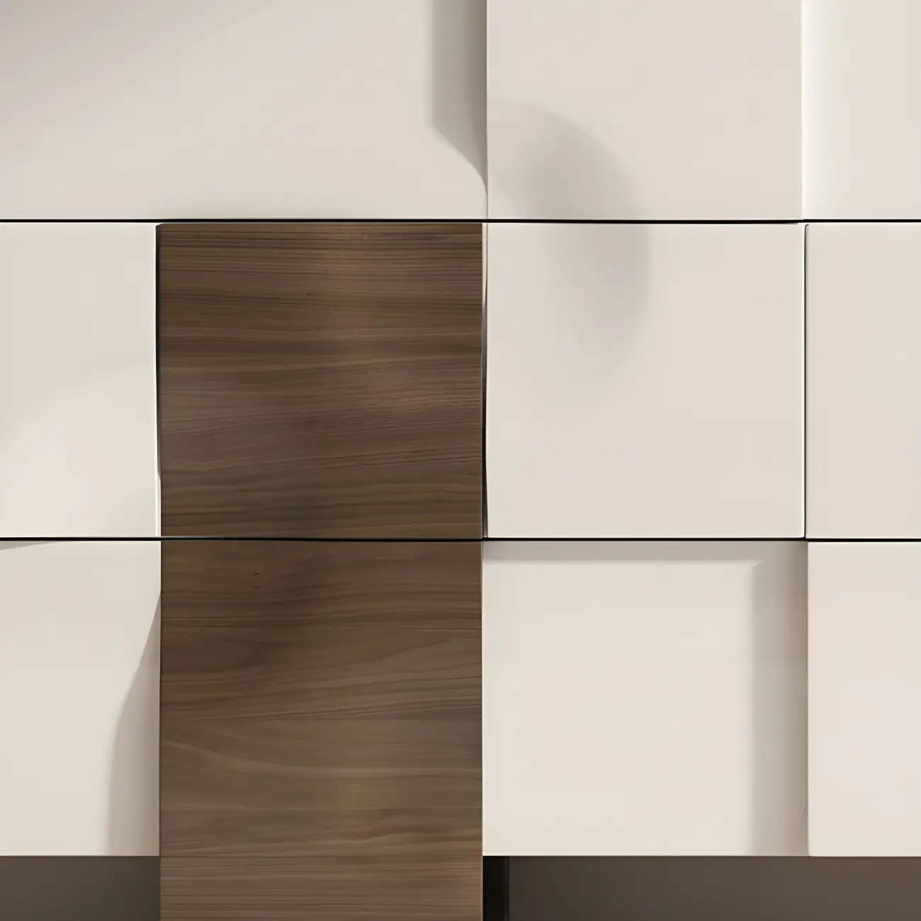 Unique White Wooden Dresser with Irregular Surface Image - 13 | homeyfad